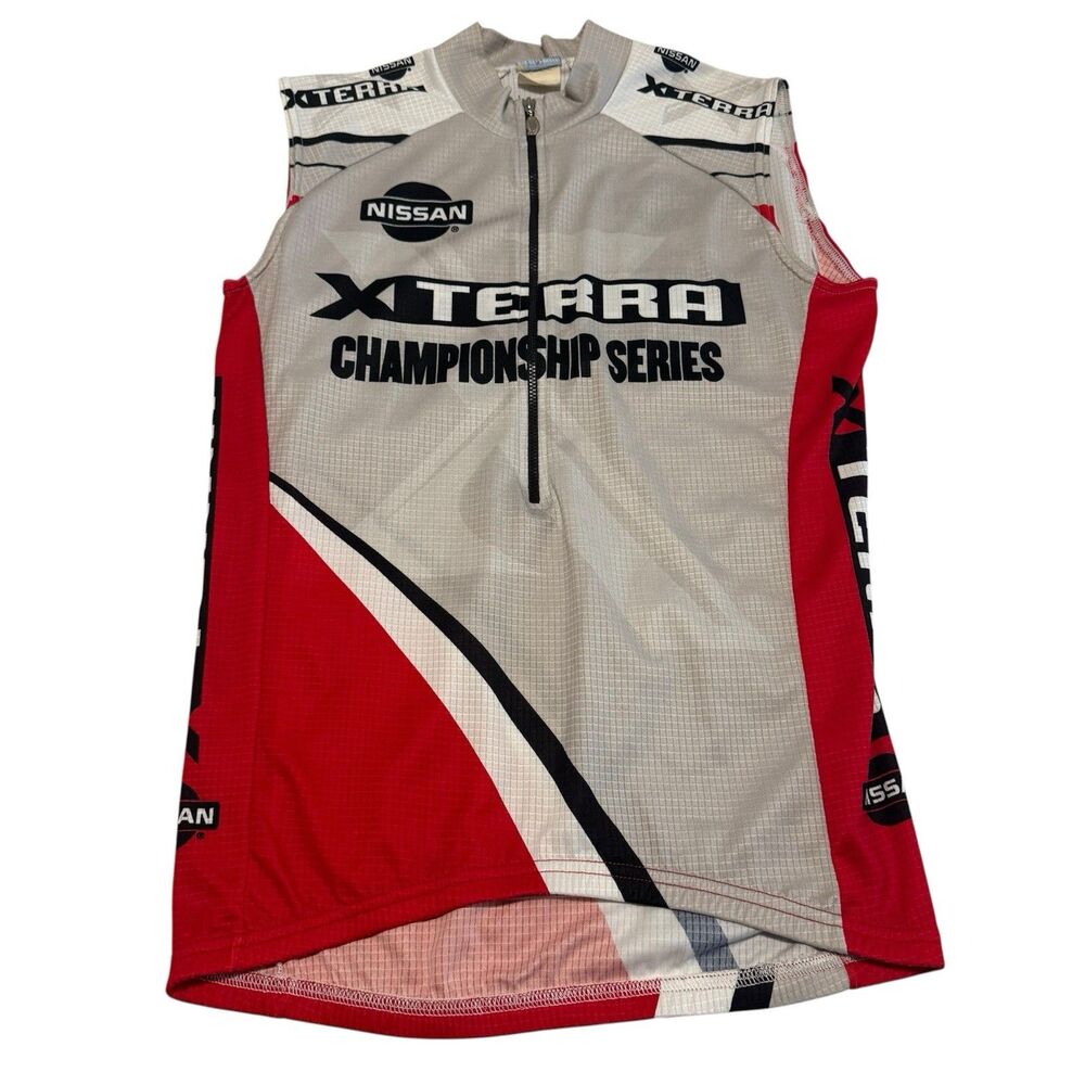 XTERRA Championship Triathlon Jersey Mens Medium Castelli Nissan USA Made Red